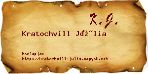 Kratochvill Júlia névjegykártya